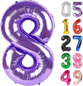 Purple Number 8 Balloon 40 Inch, 8th Birthday Party Decorations Men Women | by IWERP