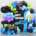 7th Birthday Video Game Balloons Arch, 7th Party Balloons Garland Kit 7th by Cledeco