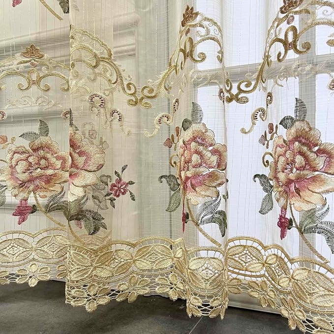 Luxury Embroidered Sheer Curtain - Image 4