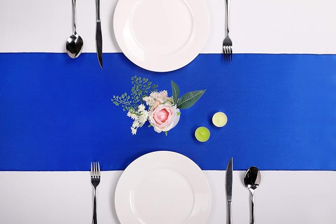 15-Pack Satin Table Runner Royal Blue 12 x 108 inches Long, Table Runners - Image 4