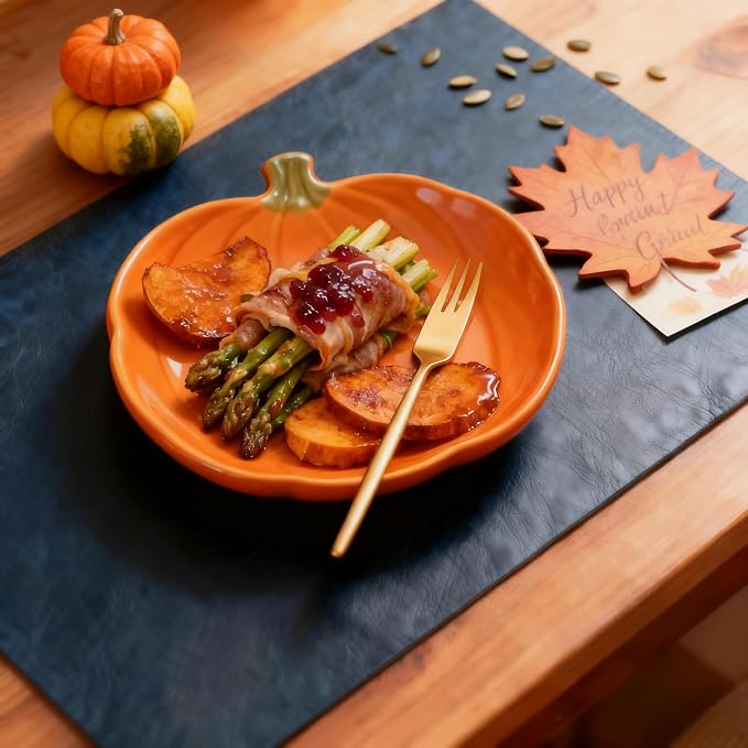 Placemats Set of 4, DOLOPL Reversible Dual-Color Faux Leather Place Mats - Image 2