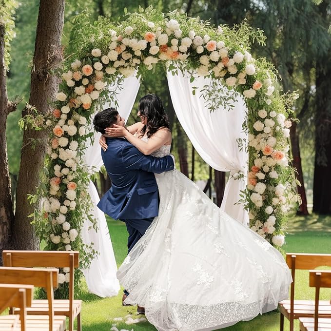 7.2 ft Gold Metal Balloon Arch Stand - Image 5