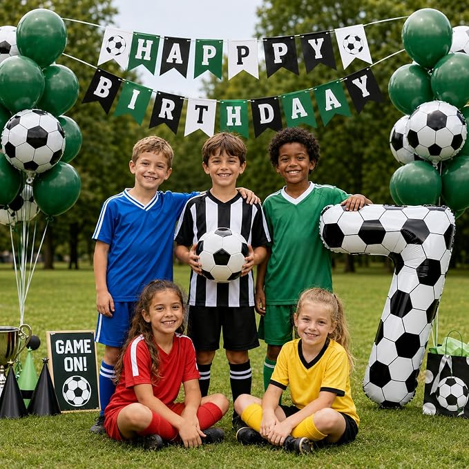 Soccer Number 7 Balloon for Boys, Gaint Soccer 7 Balloon Number, 7th Birthday - Image 3