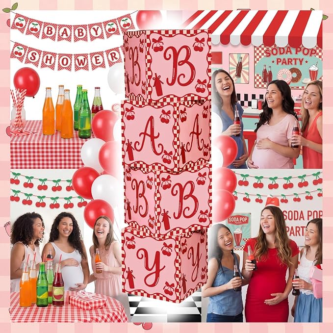 Kathfly 4 Pcs She's Ready to Pop Baby Shower Boxes Supplies Party Decorations - Image 7