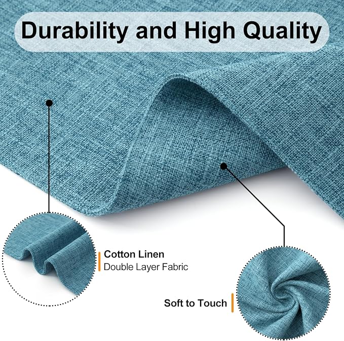Homaxy Cloths Placemats for Dining Table Set of 4, Aqua | Heat Resistant - Image 3
