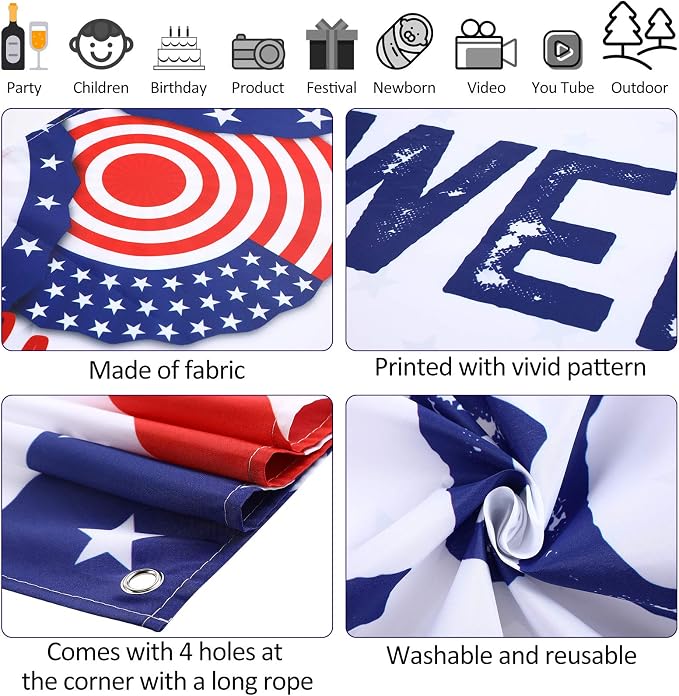 Sumind Large Welcome Home Banner Military Red White and Blue Welcome Home - Image 3