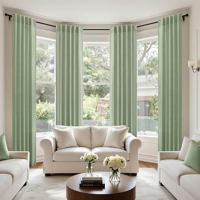 Sage Green Curtains 72 Inch Length - Image 7