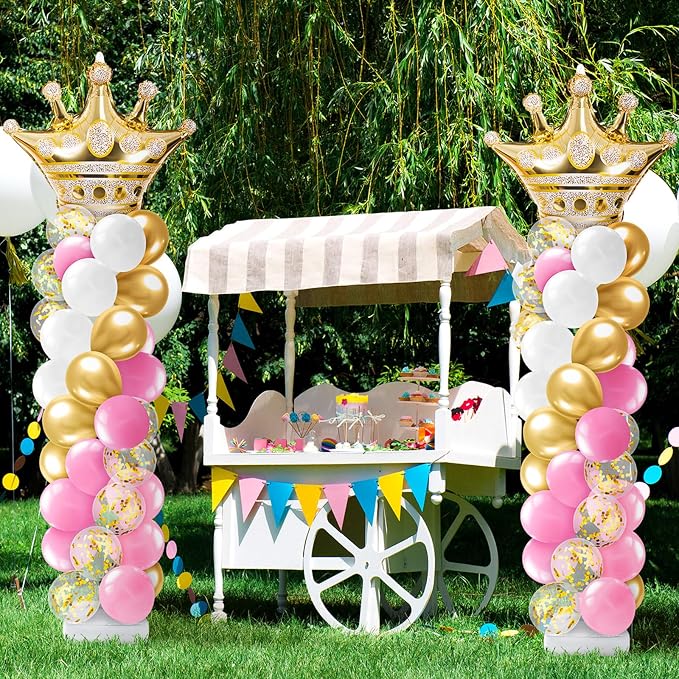 Kasyat 2 Sets Princess Party Balloon Column Stand Kit - Image 7