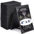 Gerrii Leatherette Table Tents Black PU Leather Menu Covers Bulk Double Sided Frame Sign Holders 2 Side Drink Dessert Menu Folders for Restaurant Coffee Cafe Bar Wedding Supplies(30 Pack,4 x 6 Inch)