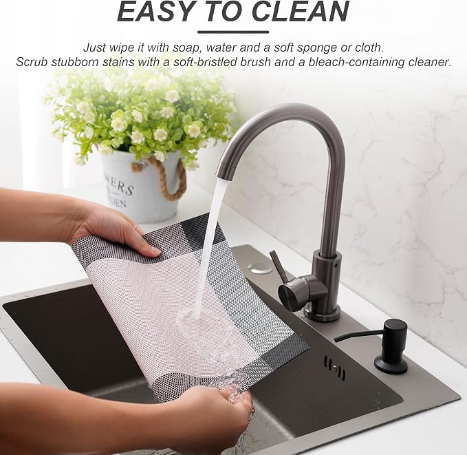 Placemats Set of 4 Washable Indoor | Outdoor Vinyl Place Mats - Image 3