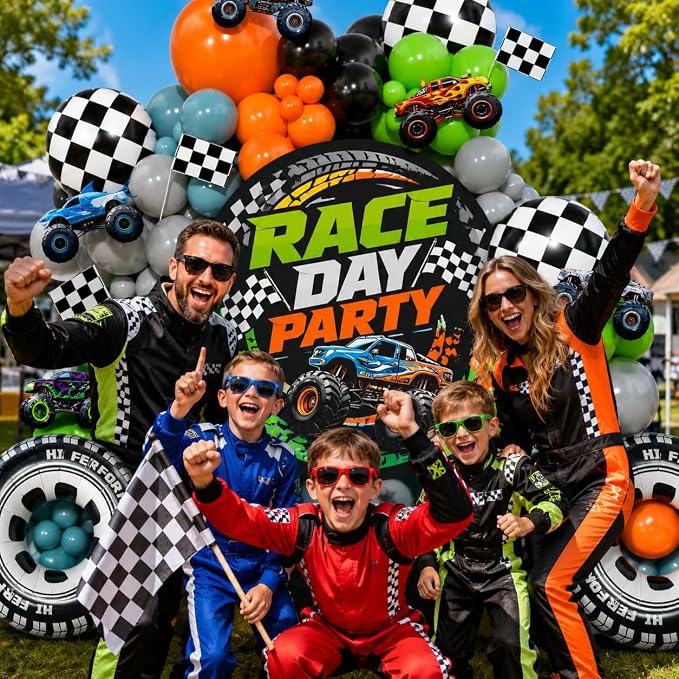171Pcs Monster Truck Balloons Garland Arch Kit - Image 6
