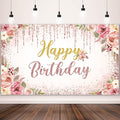 Happy Birthday Backdrop Decorations by Tatuo