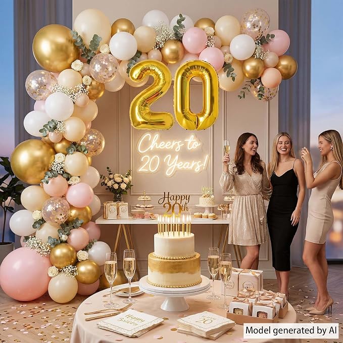 Gold Number 0 Balloon 40 Inch, Foil Numeral - Image 2