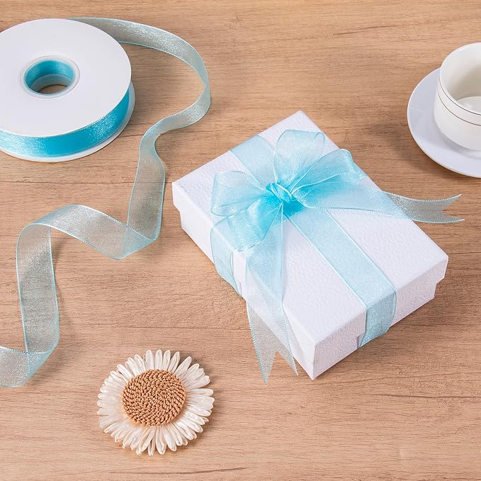 Sheer Organza Ribbon 1 Inch Chiffon Ribbons - Image 5