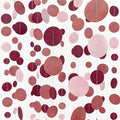 Burgundy Dusty Pink Decorations Circle Dot Garland Maroon Pink Hanging Polka by pinkblume