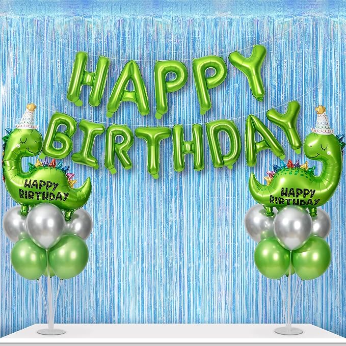 Cute Green Dinosaur Birthday Party Decorations, Dino Theme Party Balloon Kit by Unknown