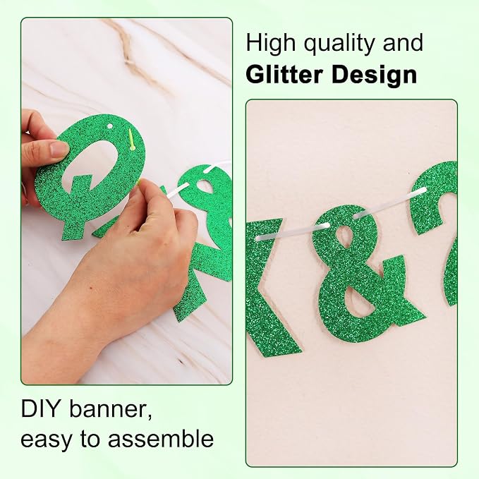 BEISHIDA Glitter Green 116 PCS A-Z DIY Letter Custom Banner Party Decor | 111 - Image 3