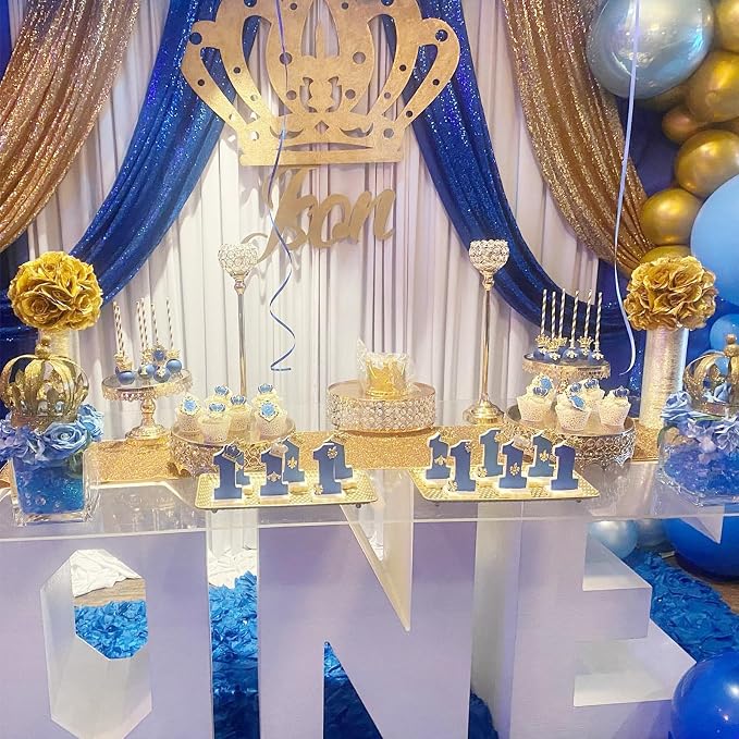 Sequin Backdrop Navy 6 Pieces 2FTx8FT Shimmer Birthday Wedding Photograph Baby - Image 6