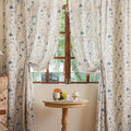 ENJOYBRIDAL Floral Curtains 96 Inches Rod Pocket Semi Sheer Drapes by ENJOYBRIDAL