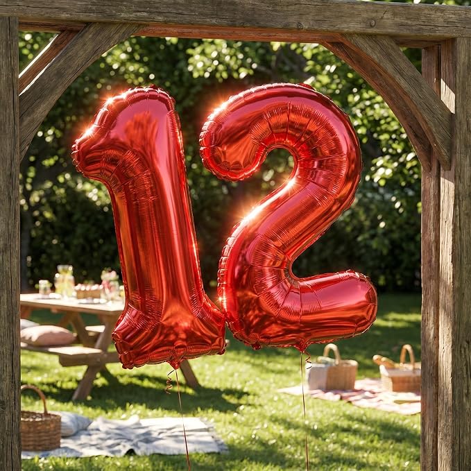 Number 12 Balloon Foil Mylar Balloons - Image 3