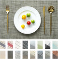 Placemats Set of 6 Vinyl/Plastic Woven Place Mats by Unknown