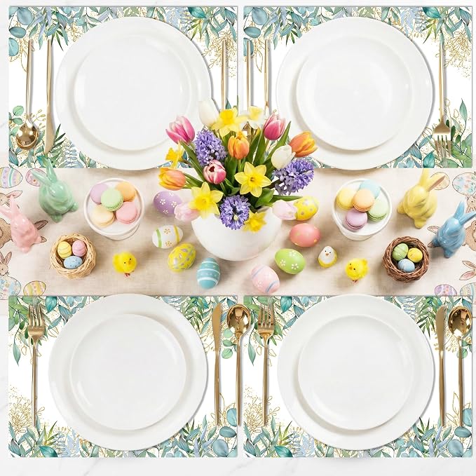 50 Pack Christian Disposable Paper Placemats Cross Eucalyptus Mats - Image 6