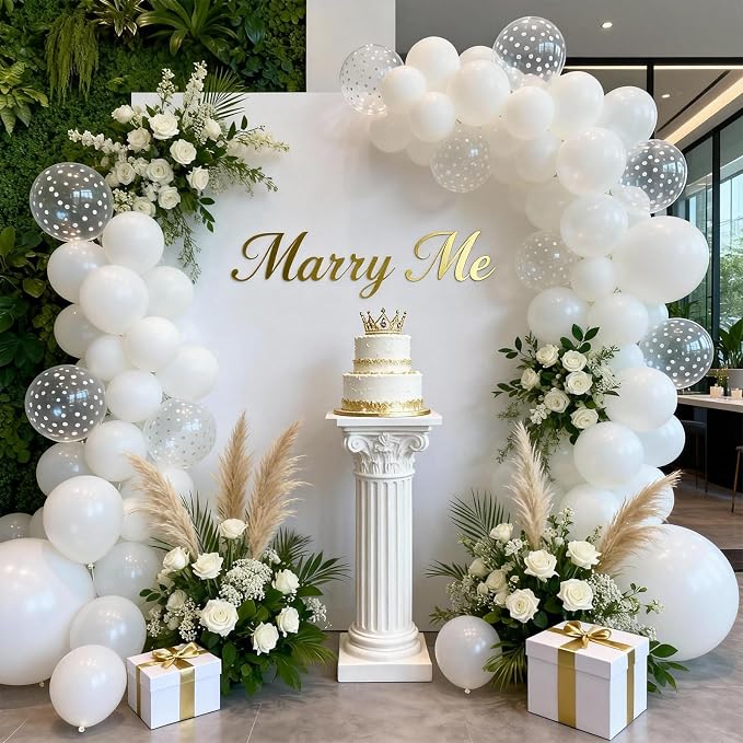 Patimate White Balloons 150pcs 5 Inch White Latex Party Balloons | Engagement - Image 2
