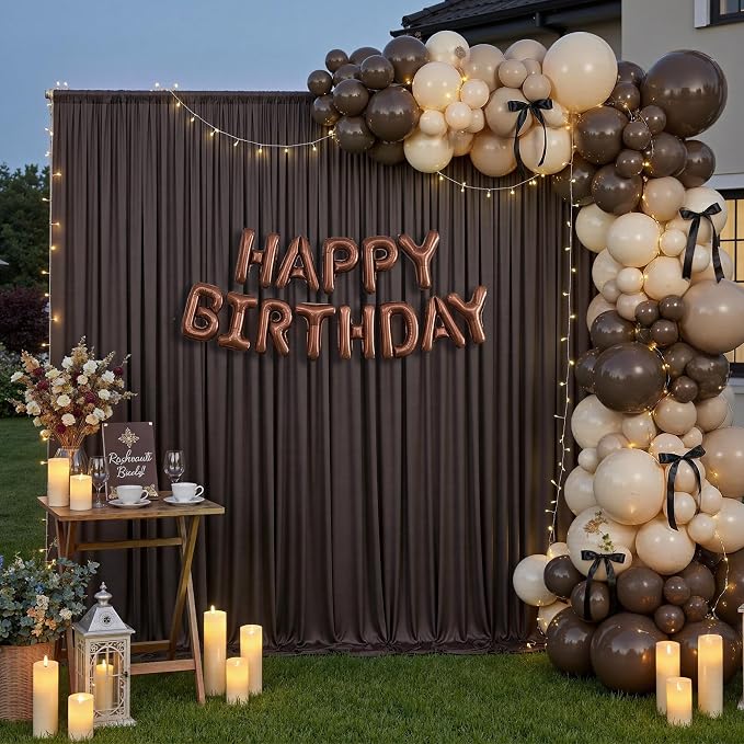 20ft×12ft Brown Backdrop Curtains - Image 5