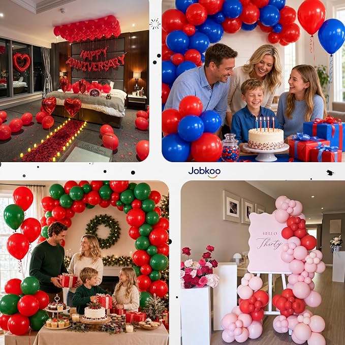 Jobkoo Red Balloons 12 Inch - Image 7