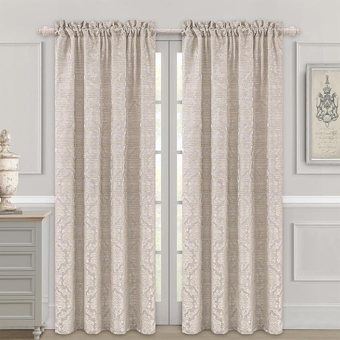 Loom and Mill Damask Floral Curtains by LoomandMill