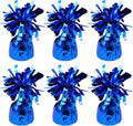 6 Pack Blue Balloon Weights Metallic Holder Anchors Balloon Holder Weights by Unknown