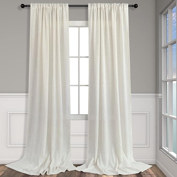 Natural Linen Curtains 108 Inches Long - Image 8