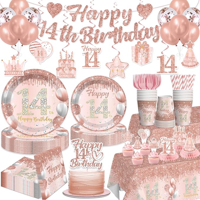 193pcs 14th Birthday Decorations by Yingoto