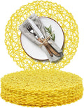AHHFSMEI Paper Braided Round Placemats Set of 12 Natural Non-Slip Heat by AHHFSMEI