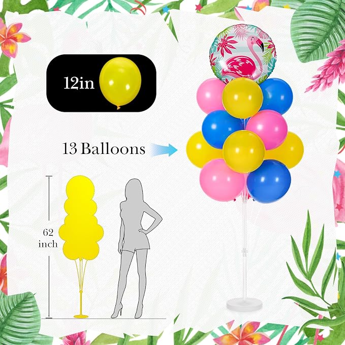 Gejoy 62" 2 Sets Flamingos Balloons Tower Stand Kit, and 2 Flamingos Balloon - Image 6