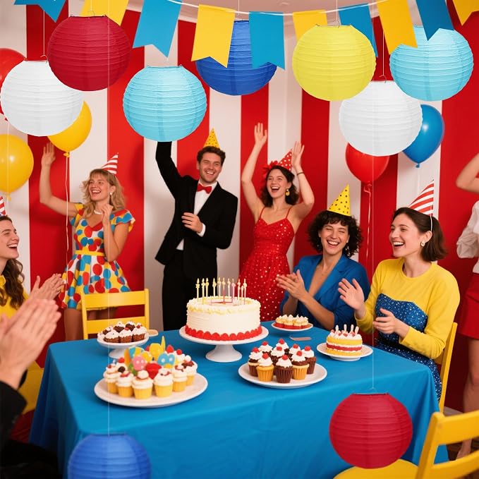Qenk 12 Pcs Circus Paper Lanterns - Image 6