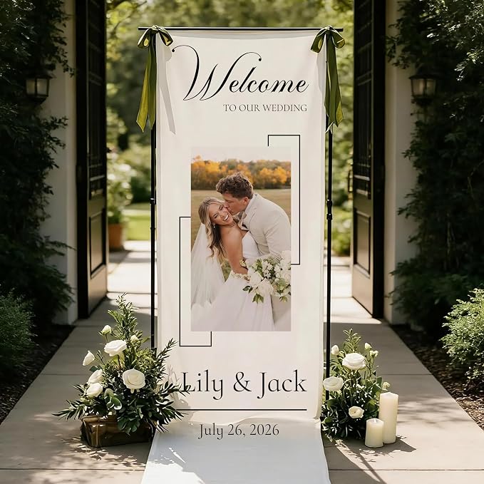 Custom Wedding Welcome Sign Linen by VIRAGIL