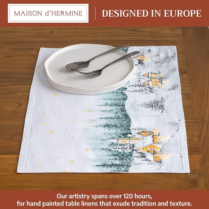 Maison d' Hermine Placemats Set of 4 Reusable 100% Cotton | Cloth Place Mats - Image 2