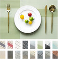 Placemats Set of 12 Vinyl/Plastic Woven Place Mats by Unknown