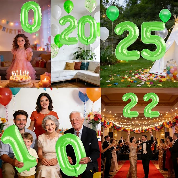 40 Inch Number 25 Balloons for 25th Birthday Party Decorations, 0-100 Fruit - Image 7