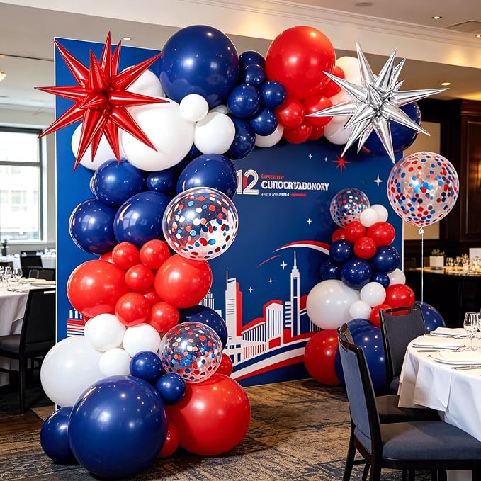 Red White and Blue Balloon Arch Kit, Party Decor | Red White Blue Balloons - Image 7