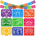 DOMESTAR Mexican Party Decoration, 18 FT Plastic Papel Picado Fiesta Banner | by DOMESTAR
