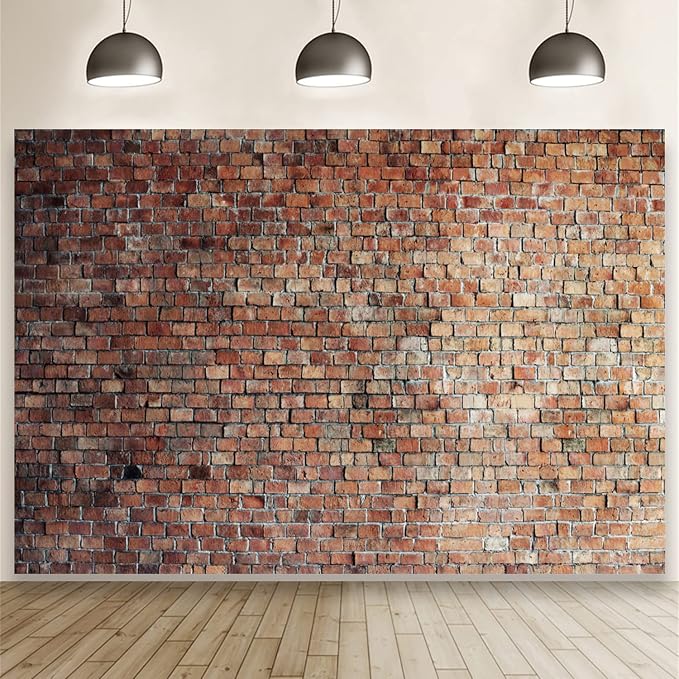 Red Brick Wall Backdrops for Photography Brick Photo Backdrop 10x6.5ft Vinyl - Image 2