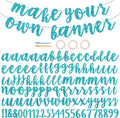 BEISHIDA Glitter Lake Blue 116 PCS A-Z DIY Letter Banner Kit Make Your Own by Beishida