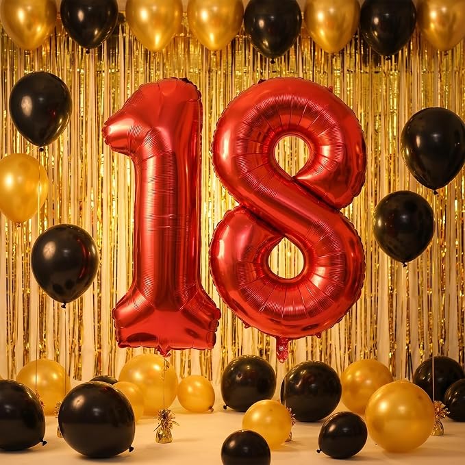 Number 18 Balloon Foil Mylar Balloons - Image 2