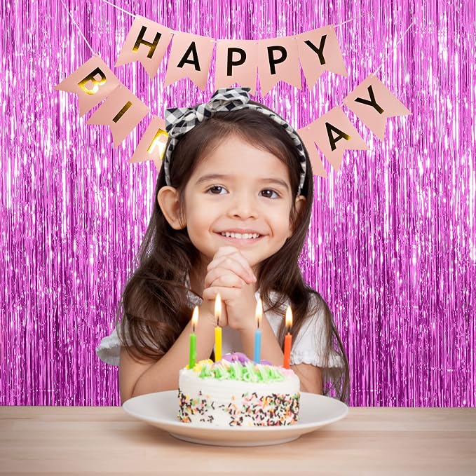 20 Pack Foil Curtain Backdrop Metallic Tinsel Foil Fringe Curtains Photo Booth - Image 3
