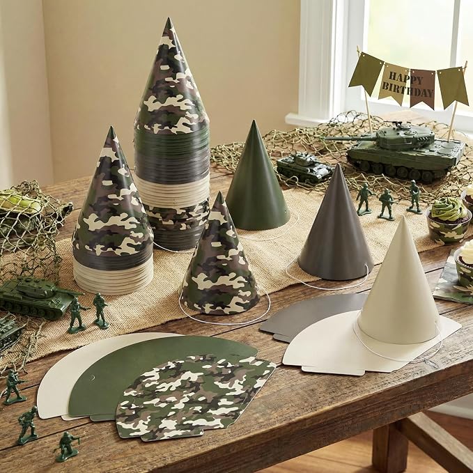 Watersay 24 Pcs Themed Party Hats Theme Cone Paper Hats - Image 2