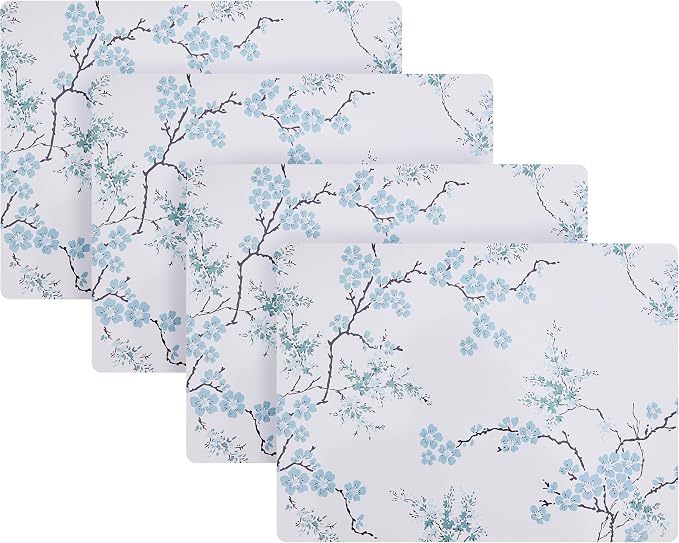 Laura Ashley Cork Placemats, 16 x 12-inch, Oriental Blossom | Ideal by Unknown