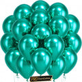 Pro Duralatex Metallic Green Extra-Thick Balloons 120 Pack 10 inch | Chrome by Bezente