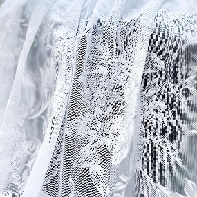 Treatmentex White Lace Curtains - Image 7